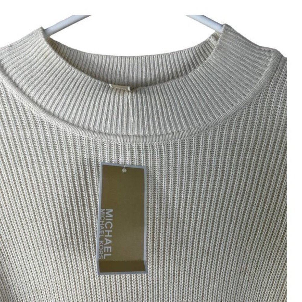 Michael Kors Women Sweater Animal Leopard Sleeve Size M - Picture 9 of 9